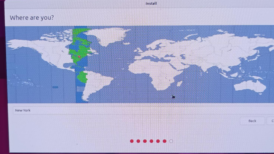 install 6 - choose time zone