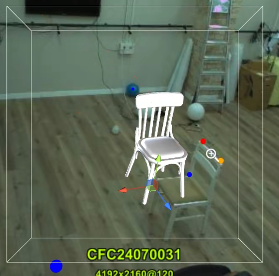 Chair aligned with overlay